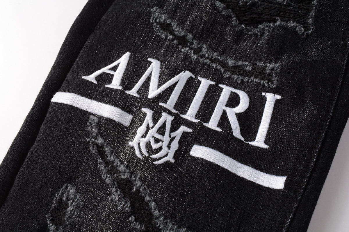 AMIRI Slim Fit Distressed Jeans – Full Length Denim