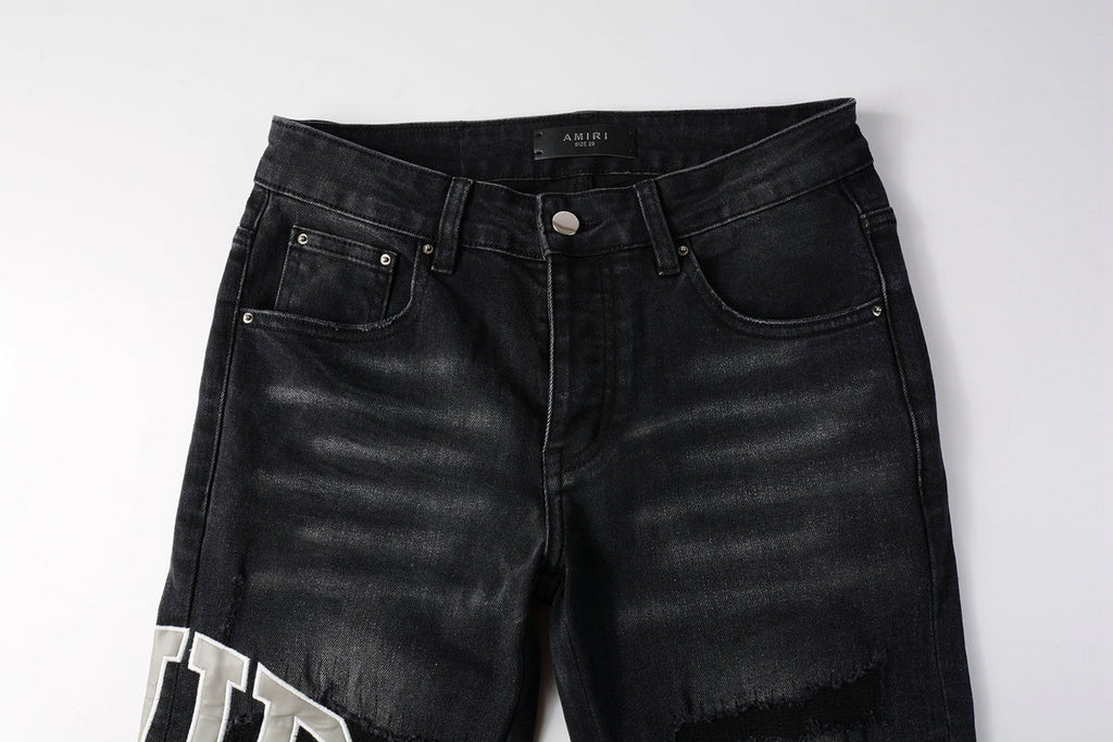 AMIRI Slim Fit Distressed Jeans – Full Length Denim