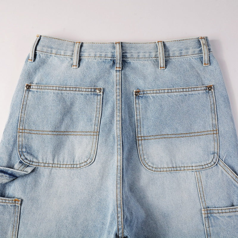 AMIRI Loose Fit Distressed Jeans – Full Length Denim
