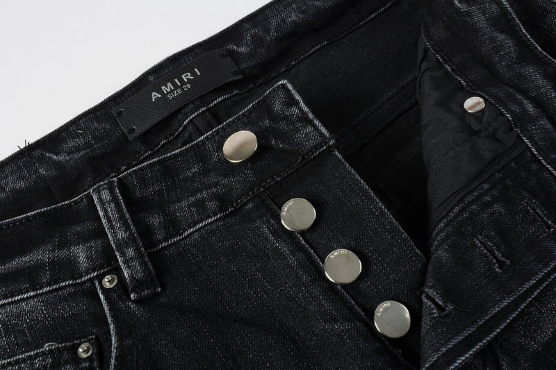 AMIRI Slim Fit Distressed Jeans – Full Length Denim