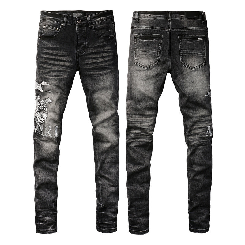 AMIRI Slim Fit Distressed Jeans – Full Length Denim