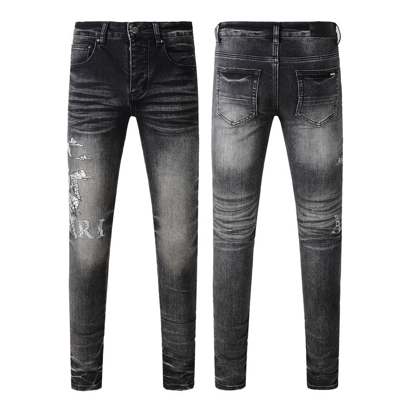 AMIRI Slim Fit Distressed Jeans – Full Length Denim