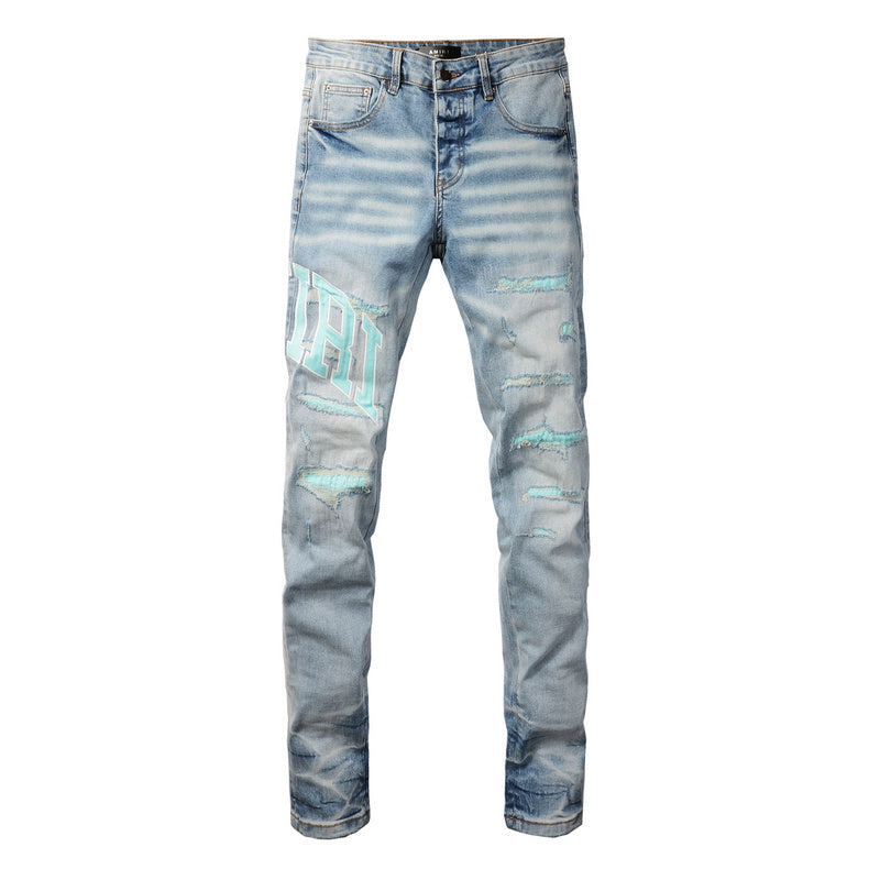 AMIRI Slim Jeans #8901 – Distressed Cotton Denim