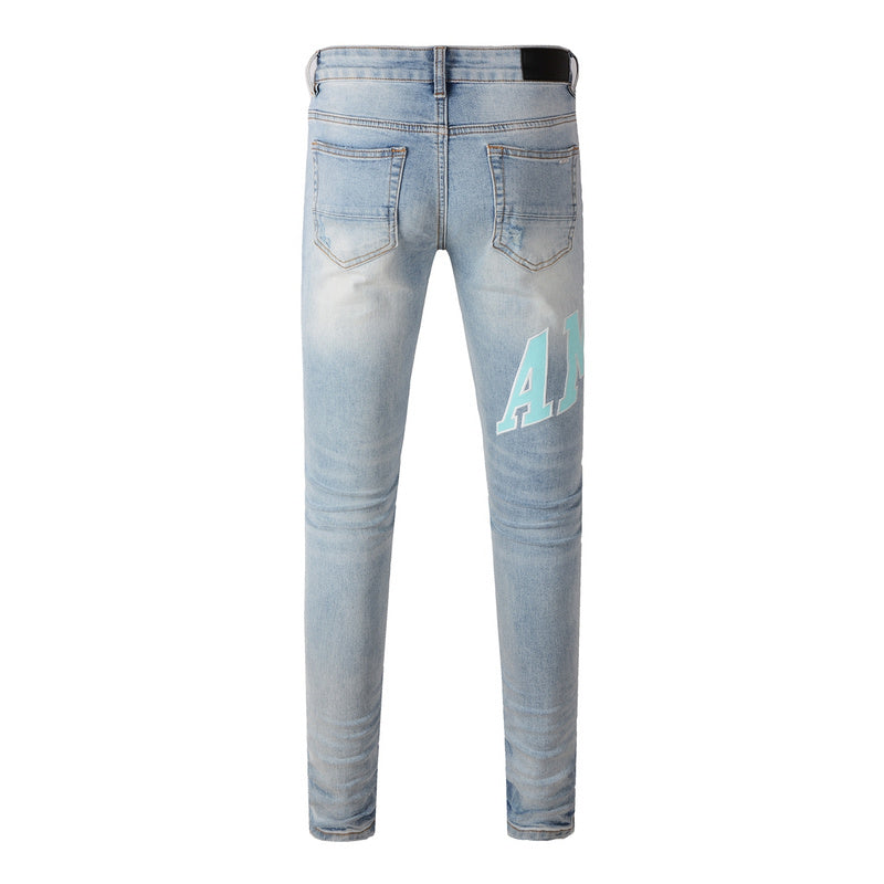 AMIRI Slim Jeans #8901 – Distressed Cotton Denim