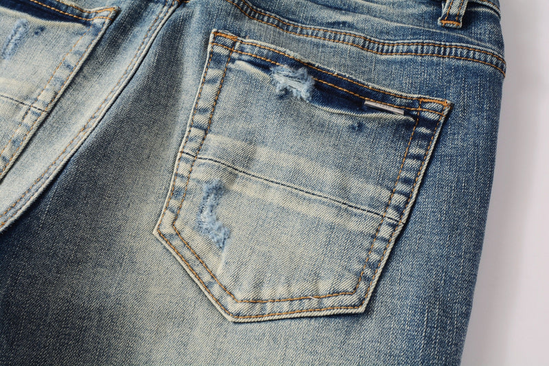 AMIRI Slim Fit Distressed Jeans – Full Length Denim
