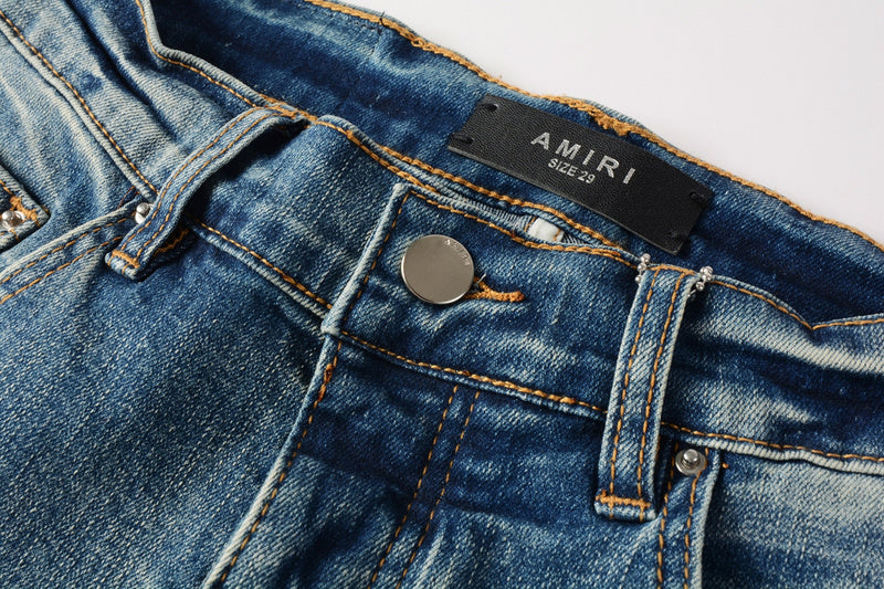 AMIRI Slim Fit Distressed Jeans – Full Length Denim