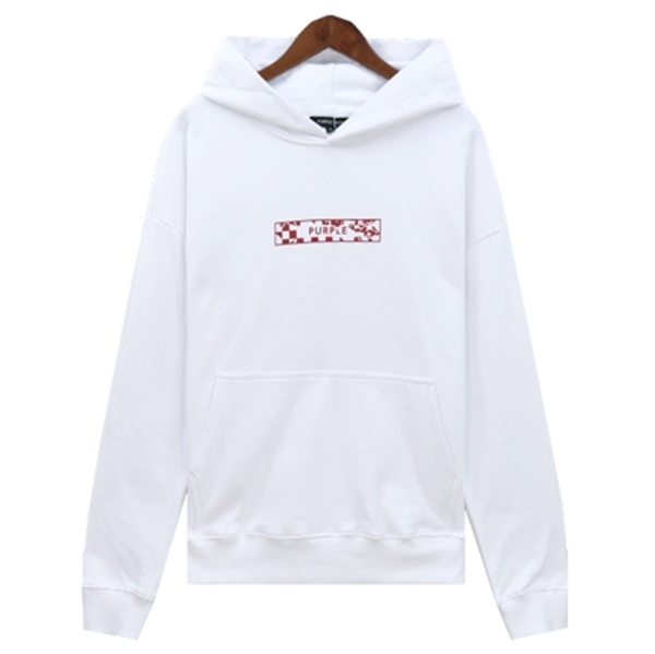 Purple Brand Logo Printed Hoodie