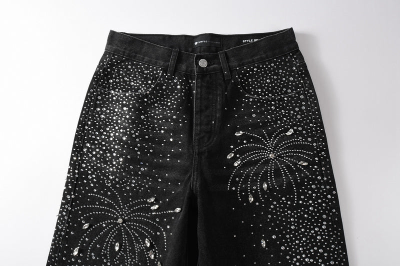 Purple Brand Crystal Diamond Skinny Jeans #9125