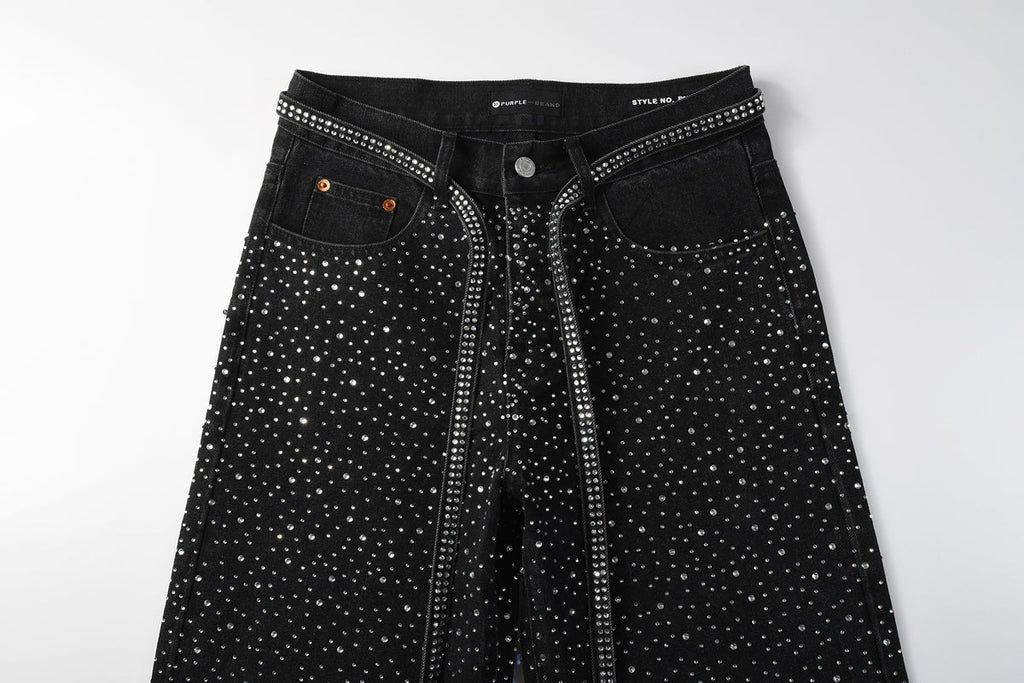 Purple Brand Crystal Diamond Skinny Jeans #9128