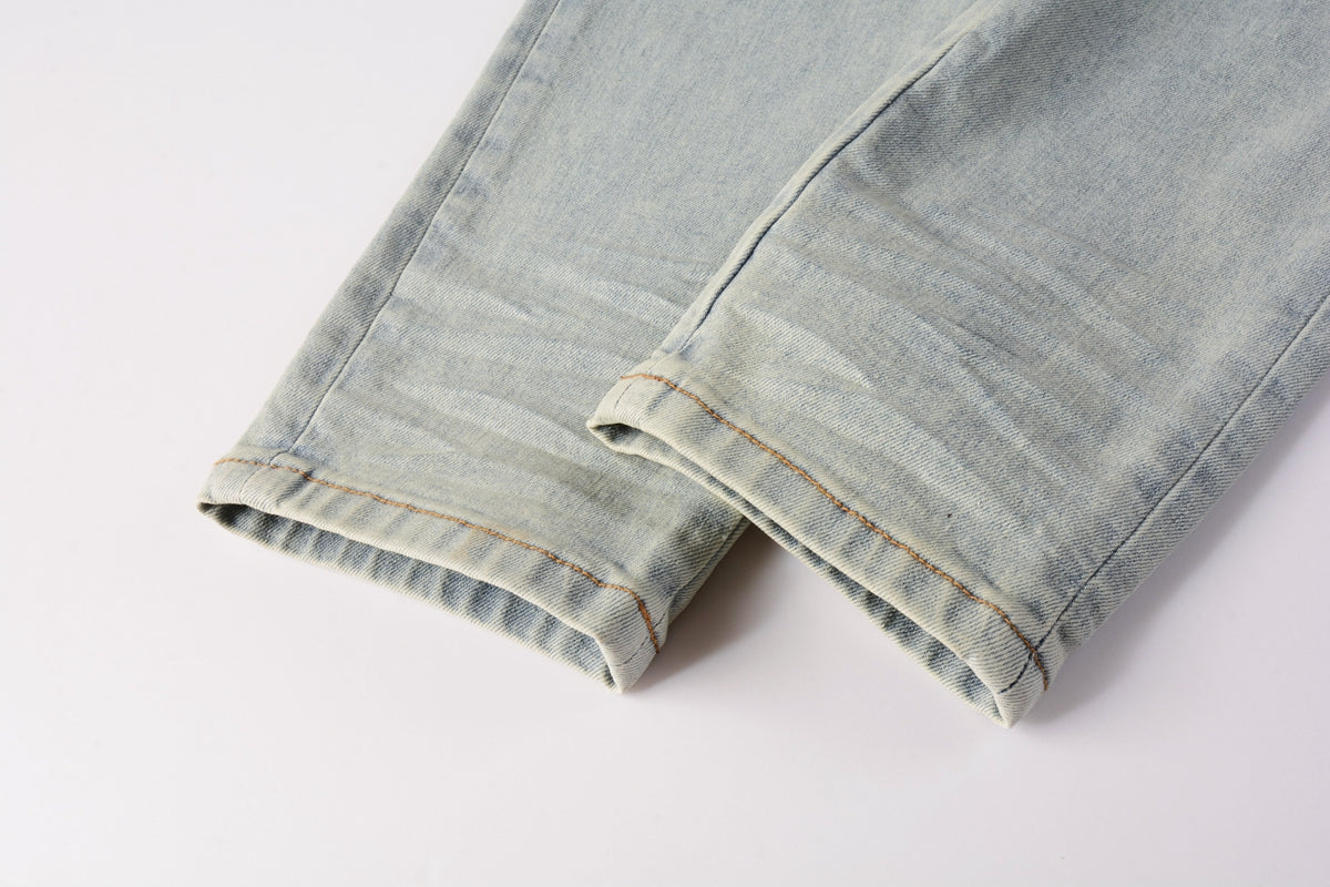AMIRI Slim Fit Distressed Jeans – Full Length Denim