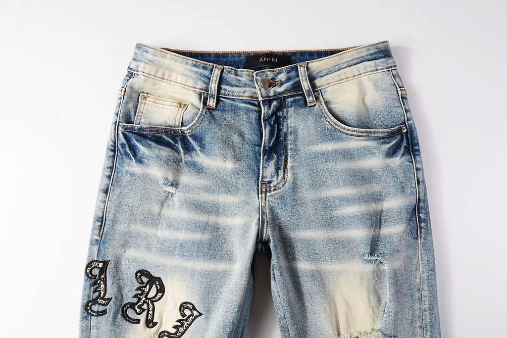 AMIRI Skinny Destroyed Jeans – Full Length Denim