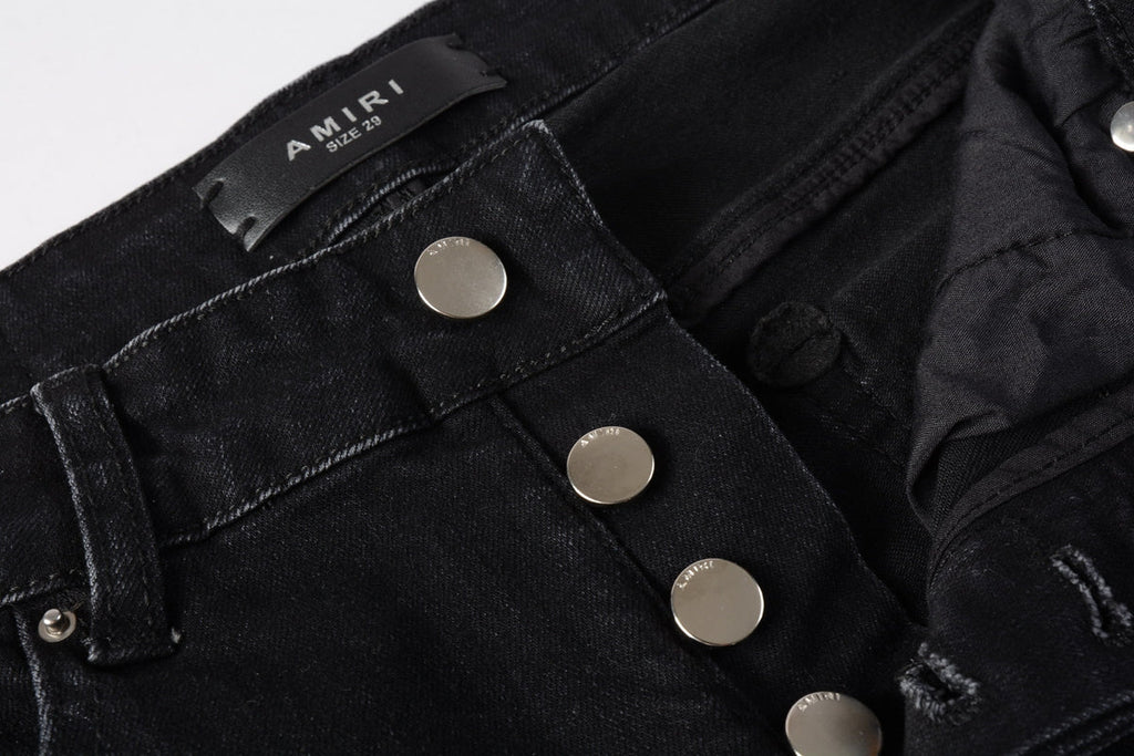 AMIRI Slim Fit Distressed Jeans – Full Length Denim